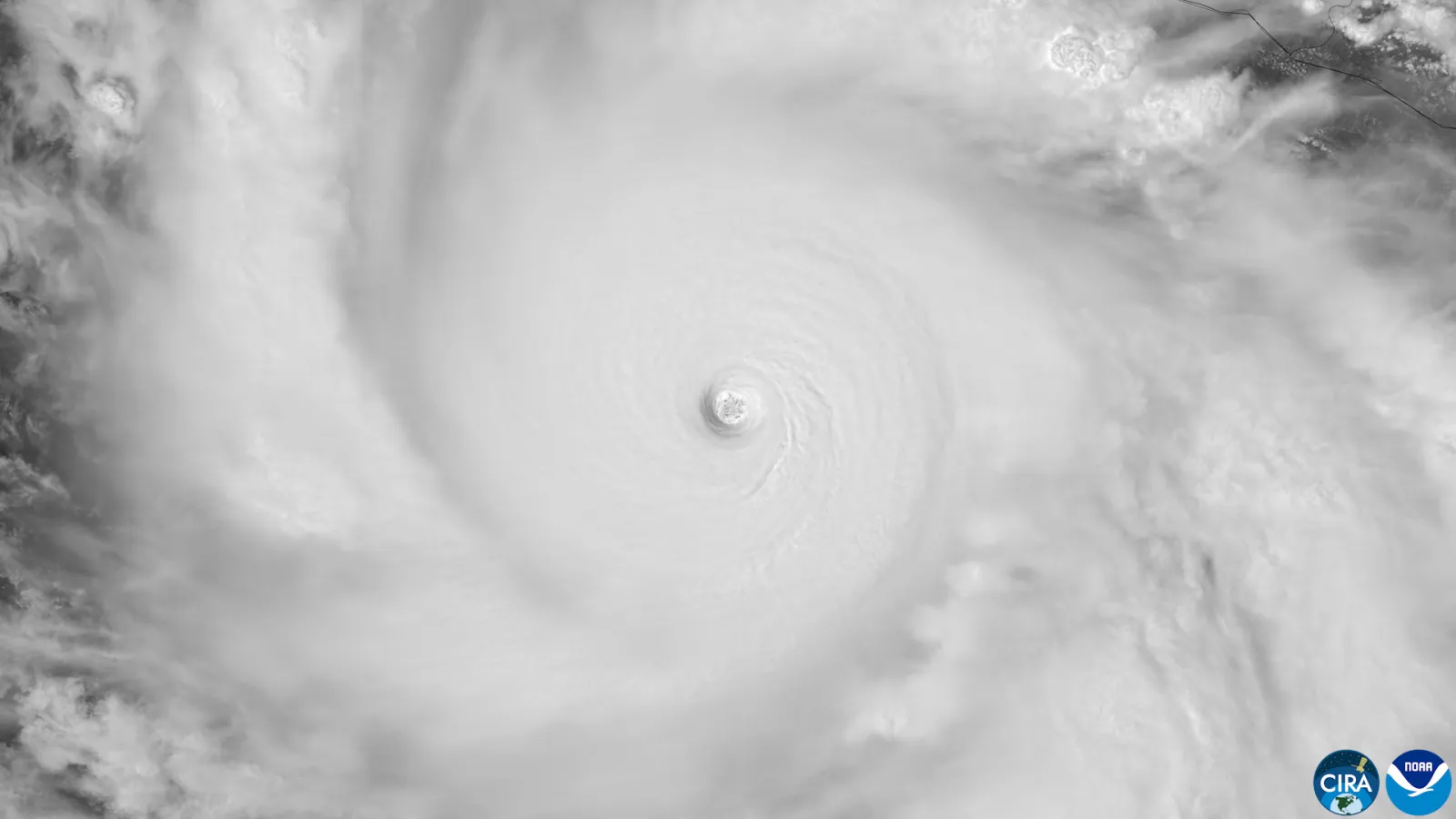 NOAA-20 satellite image of Hurricane Polo on 22 September 2026 at Category 5 strength; archival, not its 28 September position.